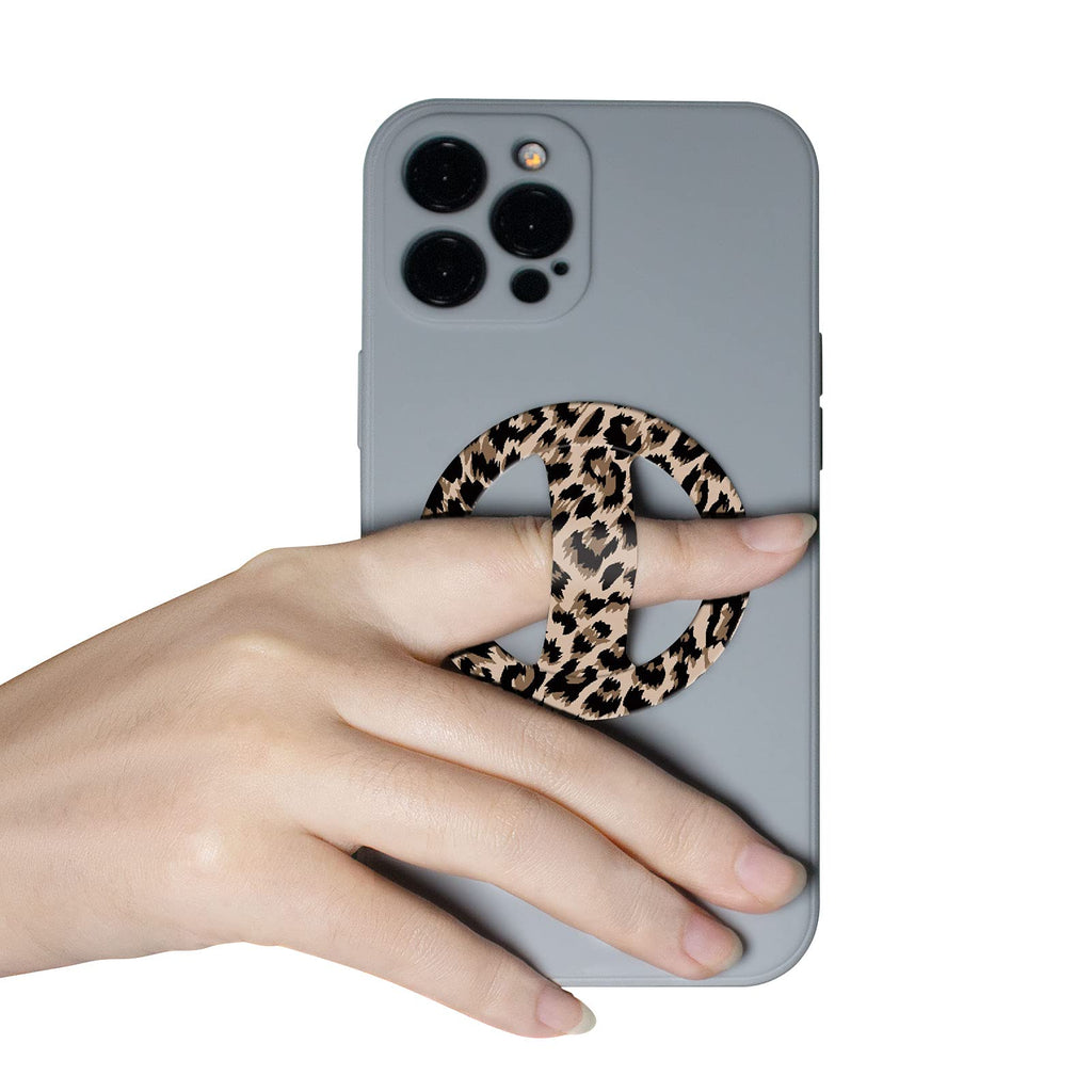 [Australia - AusPower] - Yingmore Phone Grip Holder Elastic Silicone Finger Strap Universal Cell Phone Holder Finger Loop for iPhone, Sumsung, Andriod Smartphone, 2pcs Leopard+Zebra 