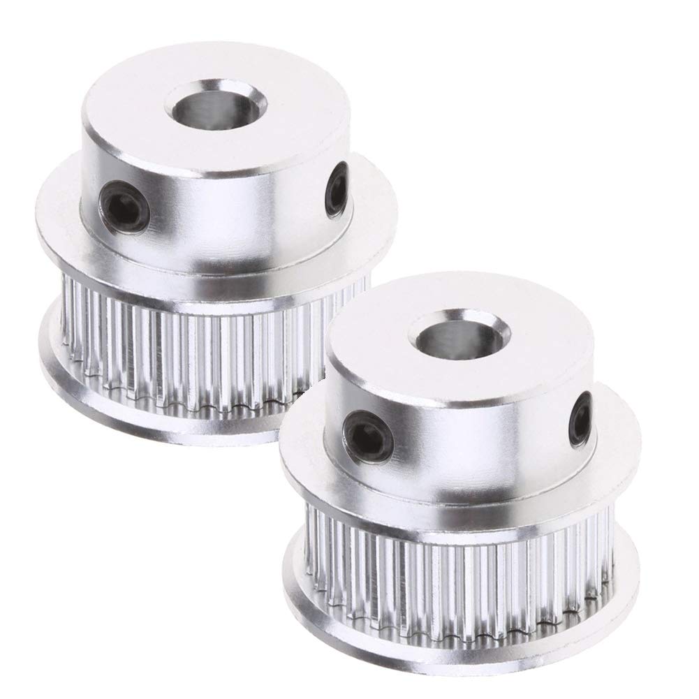[Australia - AusPower] - Saipe 2PCS GT2 Timing Pulley Synchronous Wheel Aluminum Alloy Timing Belt Pulley 3D Printer Accessories for 6mm Width Timing Belt (30 Teeth Bore 5mm) 30 Teeth Bore 5mm 2 