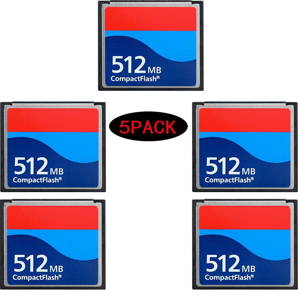 [Australia - AusPower] - Five Pack 512MB CompactFlash Memory Card Digital Camera Card Industrial Grade Card 