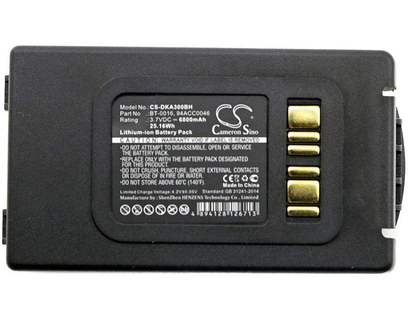 [Australia - AusPower] - Replacement Barcode Scanner Battery fo Datalogic Skorpio X3 X4 Series fits Part no BT-0016 94ACC0046 94ACC0048 6800mAh 