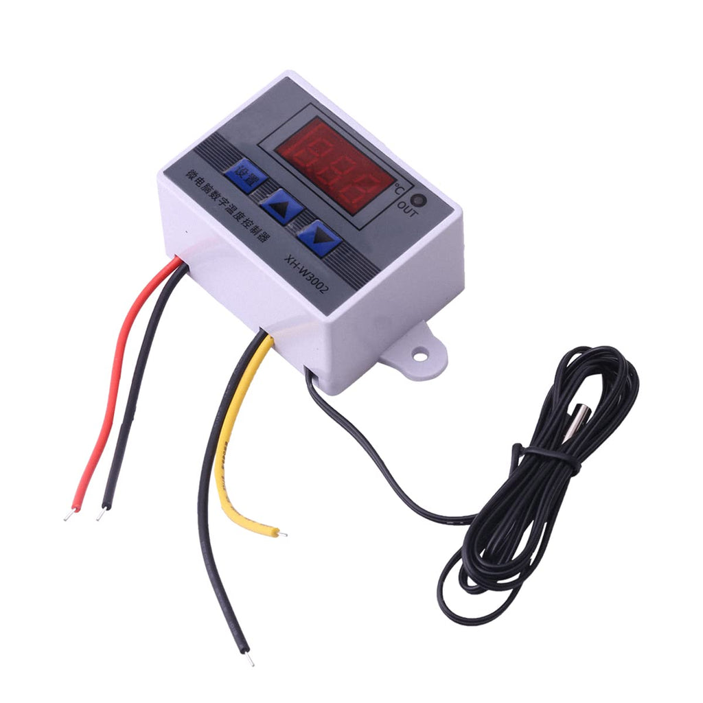 [Australia - AusPower] - DUNSI XH-W3002 Thermostat LED Temperature Controller DC 12V 10A Mini Digital Display 50 to 110 Degree Heating Cooling Temperature Control Switch with NTC 10K Waterproof Sensor Probe 