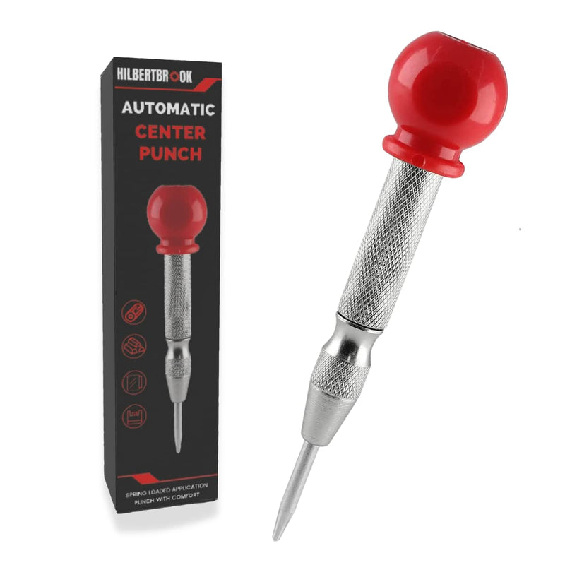 [Australia - AusPower] - Automatic Center Punch 5 Inch Spring Loaded Center Punch Adjustable Tension Punch Tool for Metal Wood Glass Plastic 
