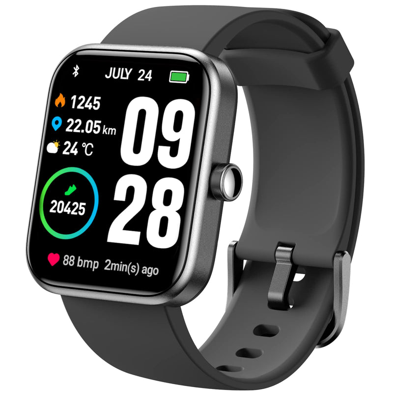 [Australia - AusPower] - TOZO S2 Smart Watch Alexa Built-in Fitness Tracker with Heart Rate and Blood Oxygen Monitor,Sleep Monitor 5ATM Waterproof 1.69-inch HD Color Touchscreen for Men Women Compatible with iPhone & Android black 