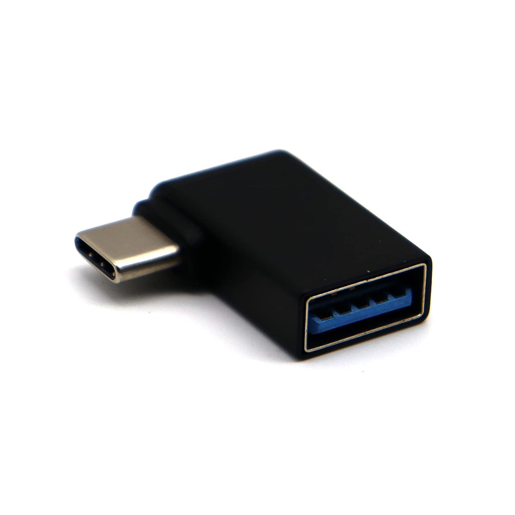 [Australia - AusPower] - USB 3.0 to USB C Aluminum Adapter, Disscool USB 3.0 Female to Type C Male 90 Degree OTG Adapter Converter, Compatible with Mouse/USB Hub/Keyboard/Flashdisk Fm to M 