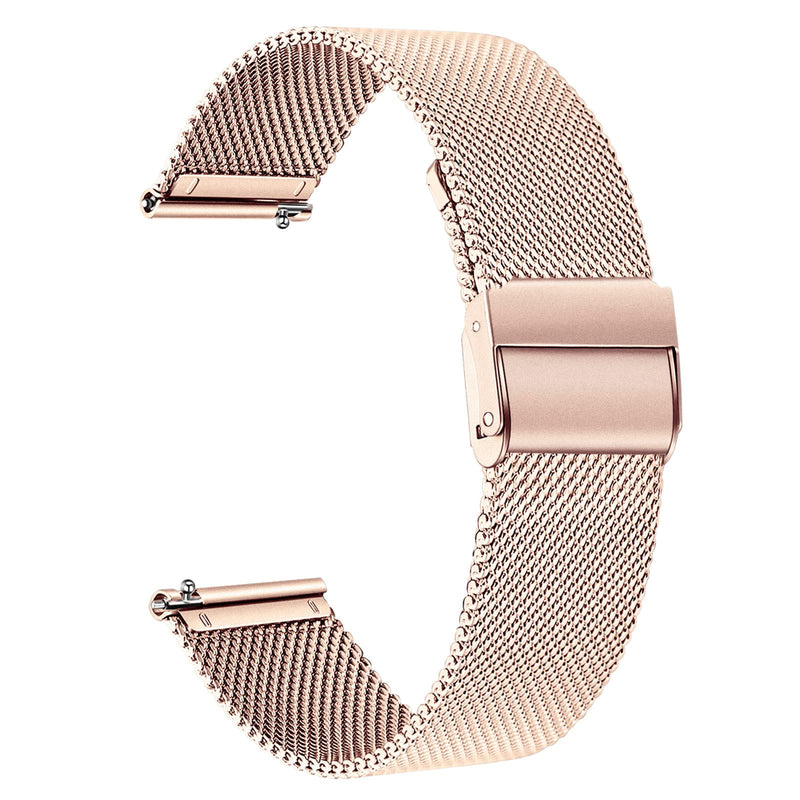 [Australia - AusPower] - TRUMiRR Band for Galaxy Watch4 40mm Pink Gold, Mesh Woven Stainless Steel Watchband Women Dressy Strap for Samsung Galaxy Watch 4 40mm Smartwatch 