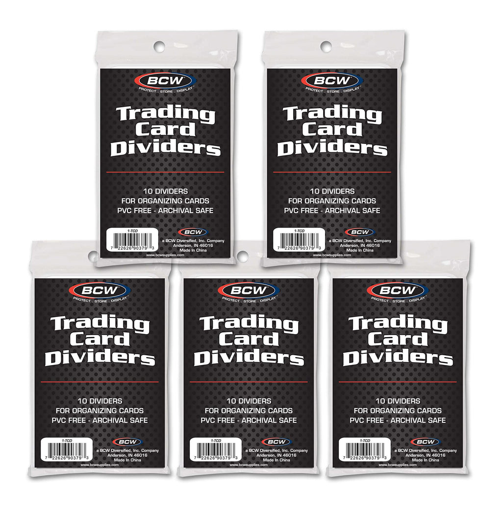 [Australia - AusPower] - (5) BCW Brand Trading Card Divider Cards - 10-Pack - TCD - 50 Cards Total 