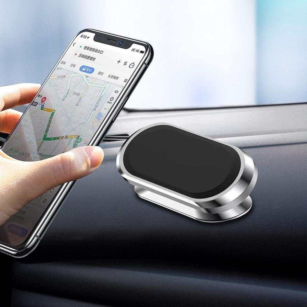 [Australia - AusPower] - Magnetic Phone Mount for Car, [Upgrade Strong 8X Magnets] Magnet Cell Phone Holder Mount for Car Dashboard 360° Rotation & Degrees View for Universal Cell Phone Silver 