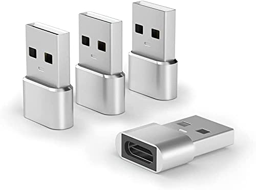 [Australia - AusPower] - 【4-Pack】USB C Female to USB Male Adapter, Plug and play , Sync Converter Connector and Charging Type C to USB Charger Cable Adapter Support for iPhone13/13PM/12PM,iPad ,Samsung,HuaWei, Oneplus [COVS] 