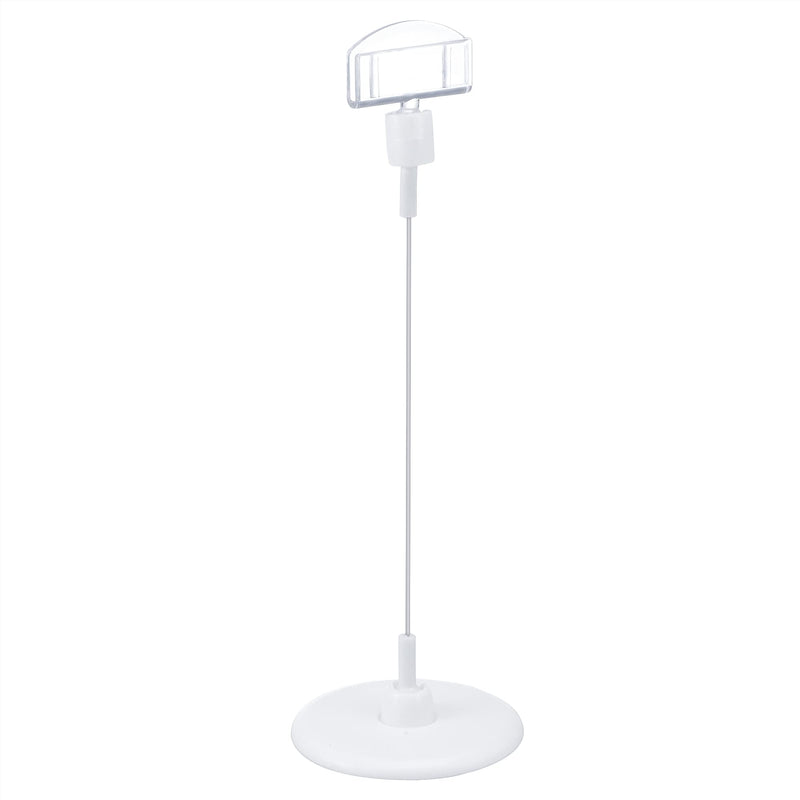 [Australia - AusPower] - MECCANIXITY Adjustable Rotating Sign Holder with Adhesive Fit Max 2mm Thickness Tag for Shelf Display, Clear, Pack of 10 