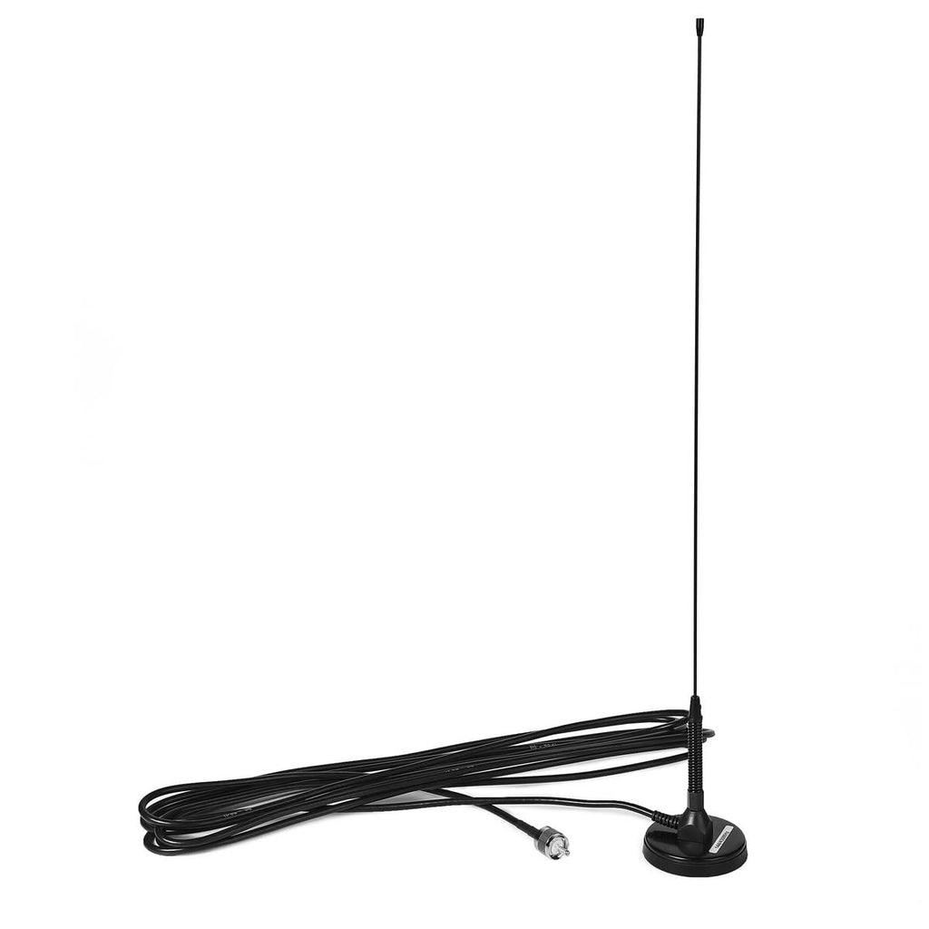 [Australia - AusPower] - Mobile Ham Radio Antenna 19.8-Inch VHF/UHF (144/430Mhz) Loading Coil Magnetic Mount (Heavy Duty) with RG-58/U Cable PL-259 connectors Compatible with AnyTone,TYT,QYT,Baofeng,Pofung,VMUKSAN 
