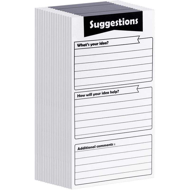 [Australia - AusPower] - 400 Sheets Suggestion Cards Comment Cards Suggestion Slips Complaint Cards for Suggestion Box with Lock Feedback Box Cards Continuous Improvement Cards for Customer Complaints, Business Employees 