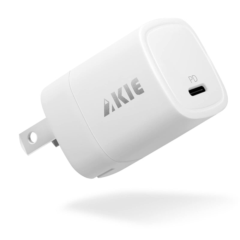 [Australia - AusPower] - AKIE 20W USB C Power Adapter,PD 20W Wall Charger Block Foldable Fast Charge Compatible with iPhone 13/12 Pro Max/12 Mini/11,Galaxy,Pixel 4/3, iPad Pro (Cable Not Included) 