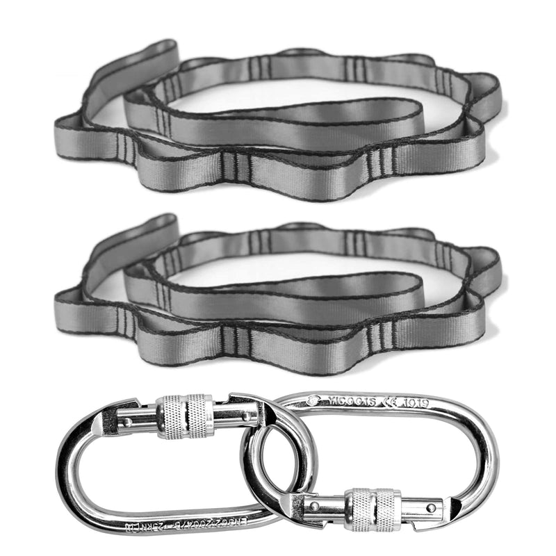 [Australia - AusPower] - PRIOR FITNESS Yoga Hammock Accessory Set Aerial Silk Hardware with Daisy Chain Carabiner for Yoga Swing Pilates 