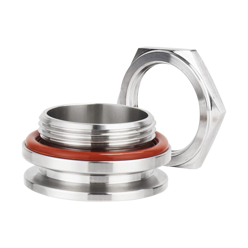 [Australia - AusPower] - Hilangsan 1.5" Tri Clamp Weldless Bulkhead Stainless Steel Compression Bulkhead Fittings Homebrew Kettle Bulkhead 1.5 inch TC Bulkhead Connector for Brew Kettle 
