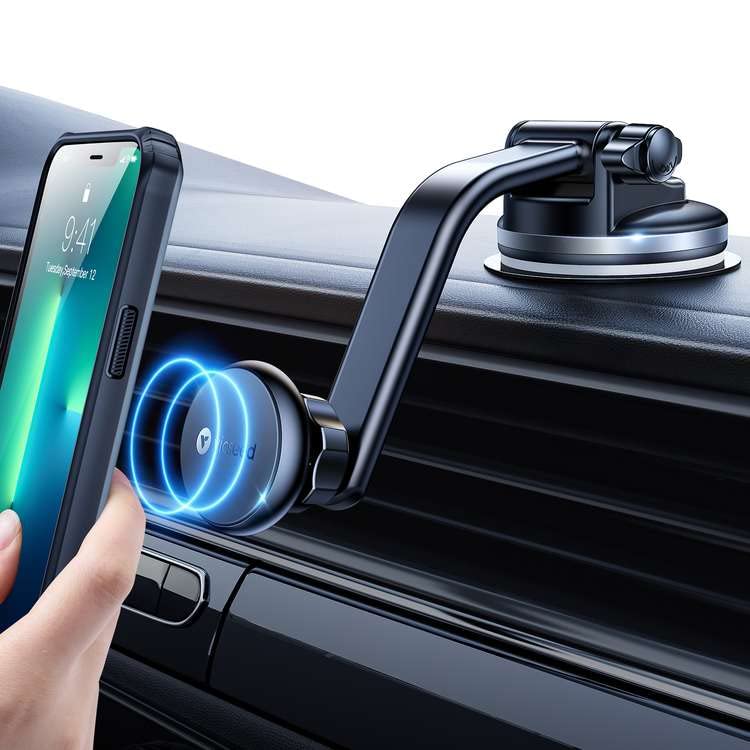 [Australia - AusPower] - VICSEED Magnetic Phone Holder for Car [Strong Suction & Magnet] Car Phone Mount [Won't Block View & Air Vent] Dashboard Windshield Car Mount for Phone Compatible with iPhone 13 Pro Max All Phone 