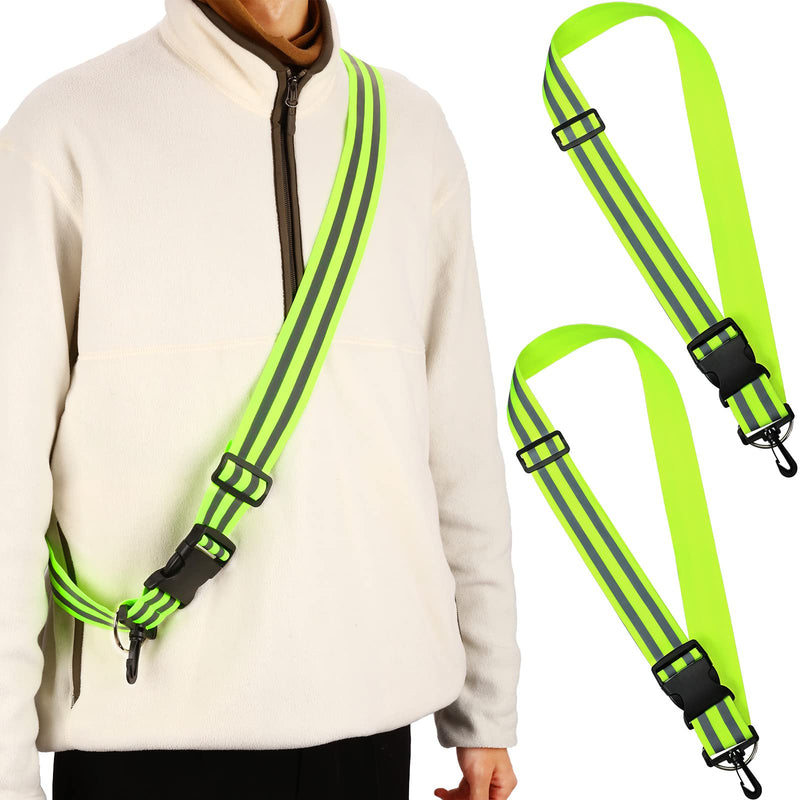 [Australia - AusPower] - Saintrygo Reflective Sash 2 Pieces Reflective Running Gear High Visibility Safety Reflective Sash Reflective Jacket Adjustable Reflective Sash for Walking Cycling at Night 