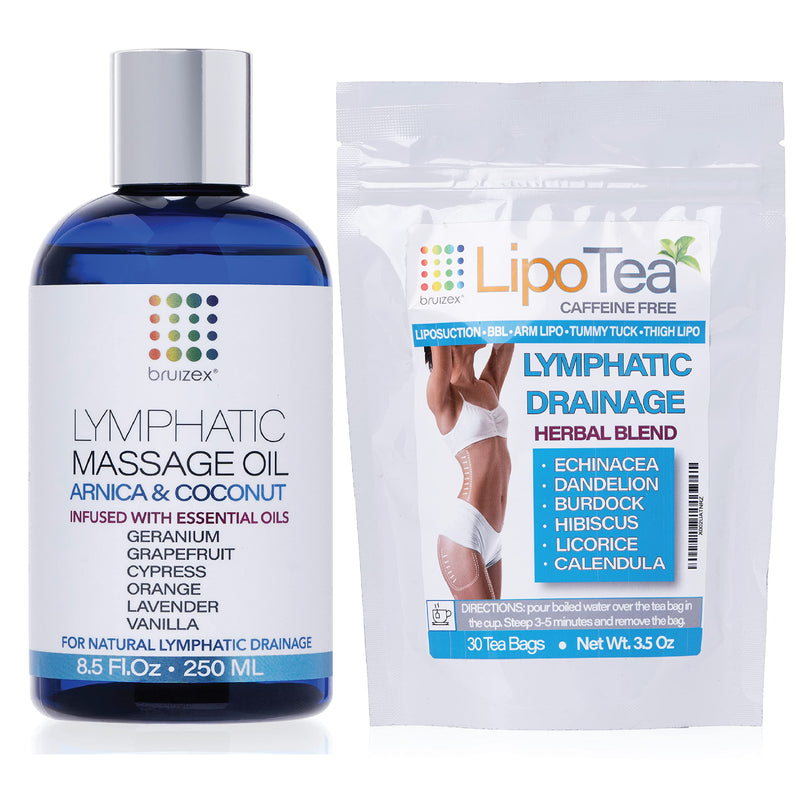 [Australia - AusPower] - Lymphatic Massage Oil and Post LIPO Lymphatic Drainage Tea 