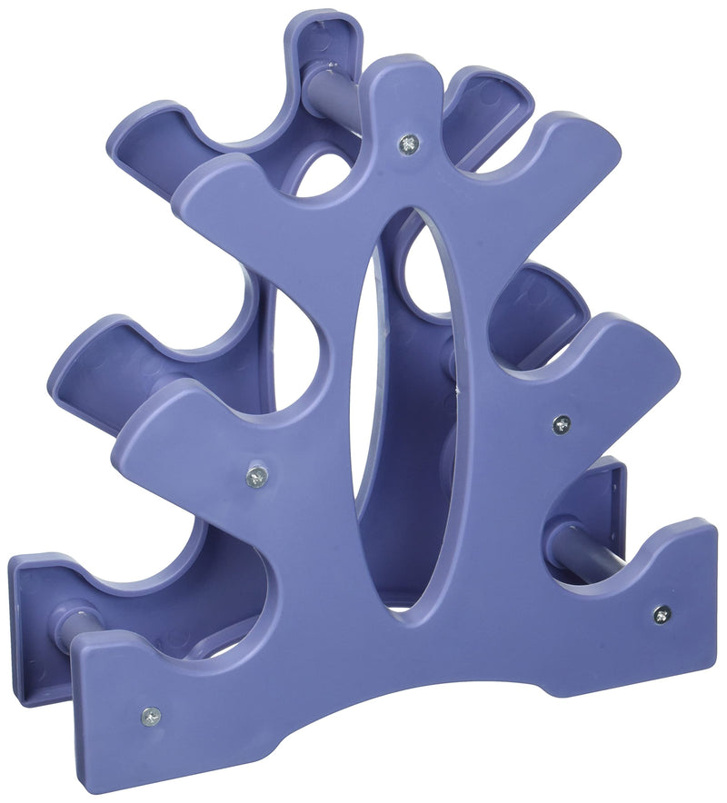 [Australia - AusPower] - portzon Dumbbell Rack - Hand Weight Set Tree - Designed to Hold Neoprene Dumbbells - One Pair Each (3lb, 5lb, 8lb) (Weights Not Included),Blue 