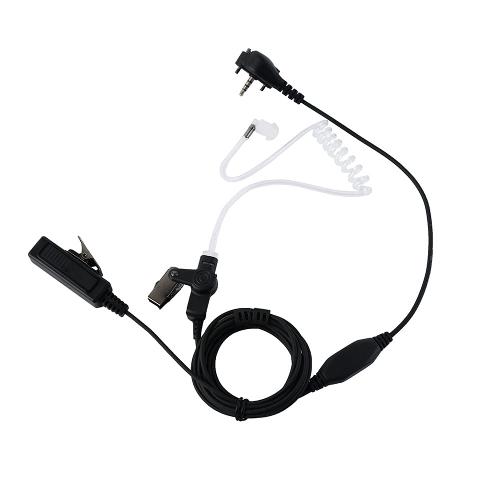 [Australia - AusPower] - BVMAG 2 Wire Surveillance Kit Covert Acoustic Tube Bodyguard Earpiece Headset with Ptt Mic for Yaesu Vertex Standard VX-261 VX-230 VX-231 VX-298 VX-350 VX-351 VX-180 EVX-531 2 Way Radio Walkie Talkie 