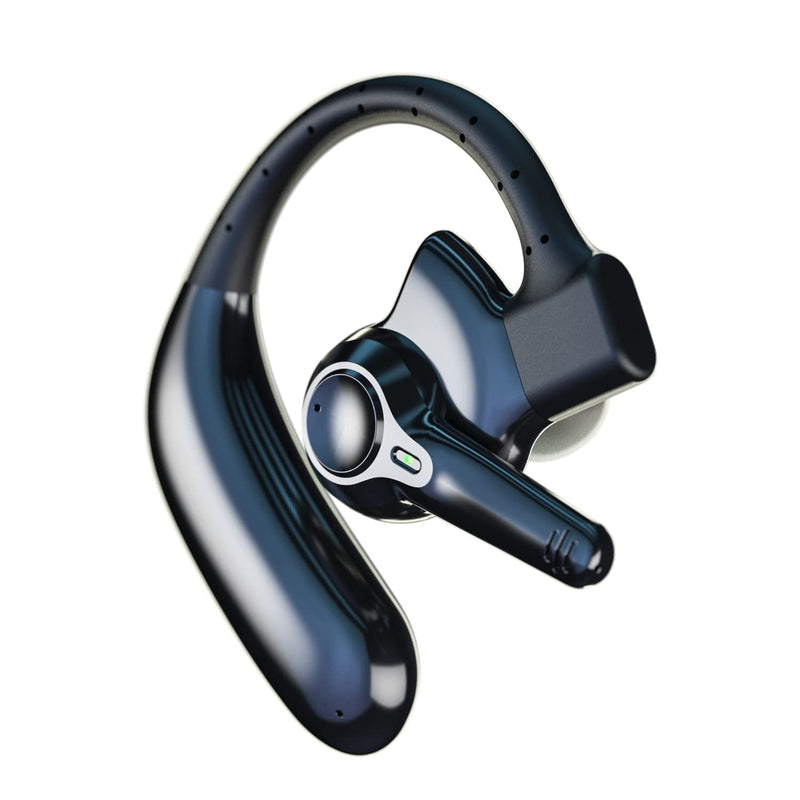 [Australia - AusPower] - Dual-Mic AI Noise Cancelling Bluetooth Headset for Cell Phones, 10 Days Standby 30Hrs HD Talktime Bluetooth Earpiece IPX6 Waterproof Ultralight for Driving/Truckers/Business EM-BT01 