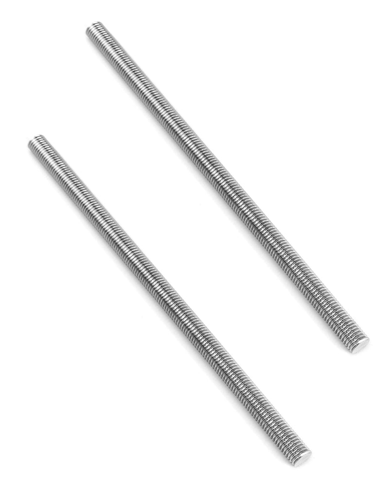 [Australia - AusPower] - QWORK M12 x 250mm Fully Threaded Rod, 2 Pack, 304 Stainless Steel Right Hand Threads for Anchor Bolts,Clamps,Hangers 