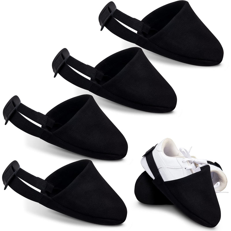 [Australia - AusPower] - Zhanmai Bowling Shoe Covers 2 Pairs Black Bowling Shoes Slider Bowling Accessories for Women and Men 