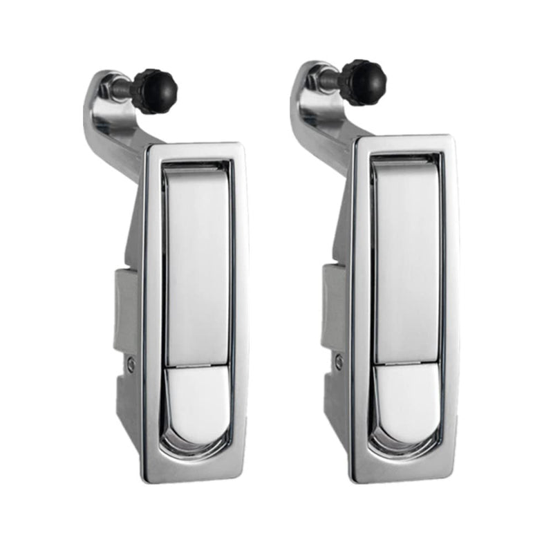 [Australia - AusPower] - STHang-D 2PCS Compression Latch Lock Trigger Latch Lock, Zinc Alloy Adjustable Lever Hand Operated Compression Latch with Raised Trigger, Non-Locking, Flush Lever Latch (Silver) Keyless 2 