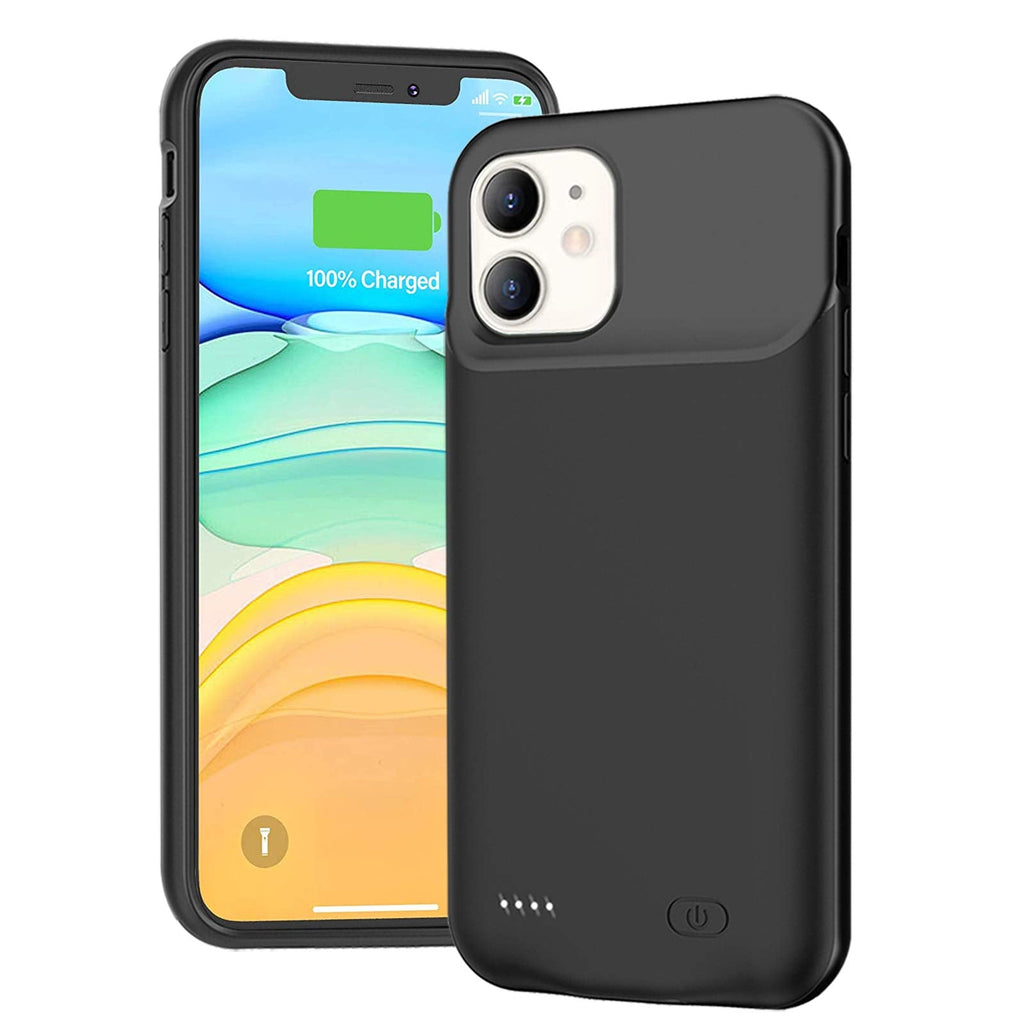 [Australia - AusPower] - Battery Case for iPhone 11, 7000mAh Ultra-Slim Portable Charger Case Rechargeable Battery Pack Charging Case Compatible with iPhone 11 (6.1 inch)-Black Black 