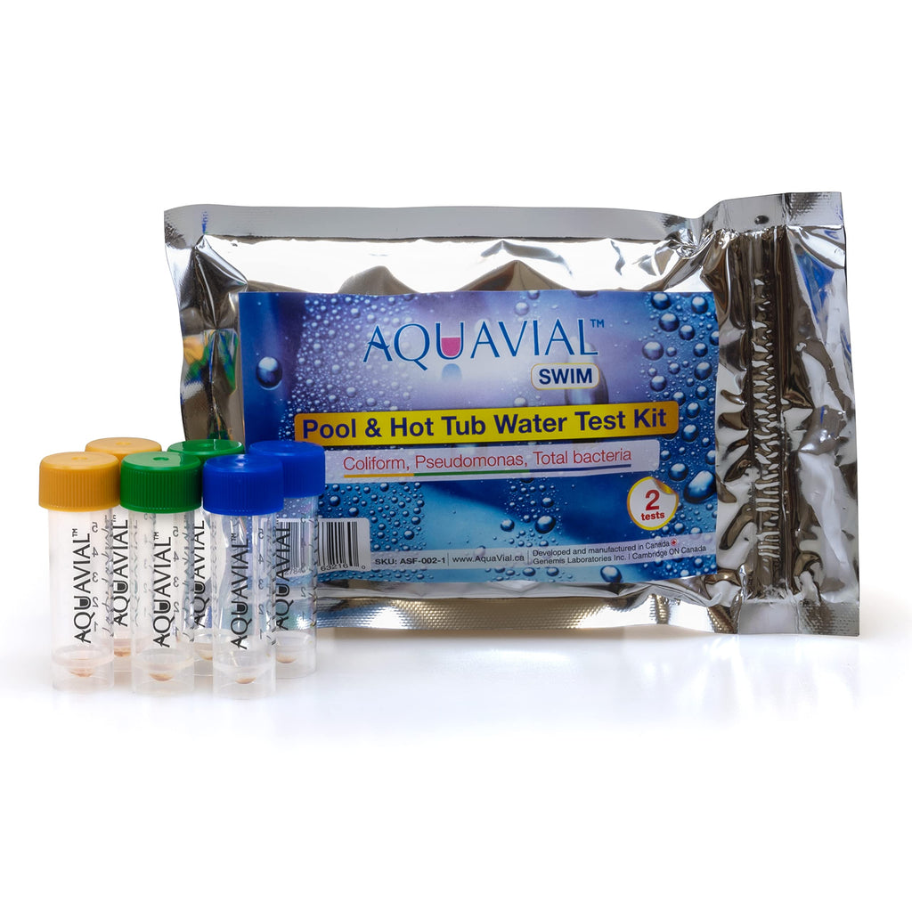 [Australia - AusPower] - AquaVial Swim Water Test Kit Detects and Identifies Pseudomonas and Coliforms | 2 Pack | Testing Kit for Swimming Pool Water Hot Tub Spa Pond | Water Tester Outdoor 