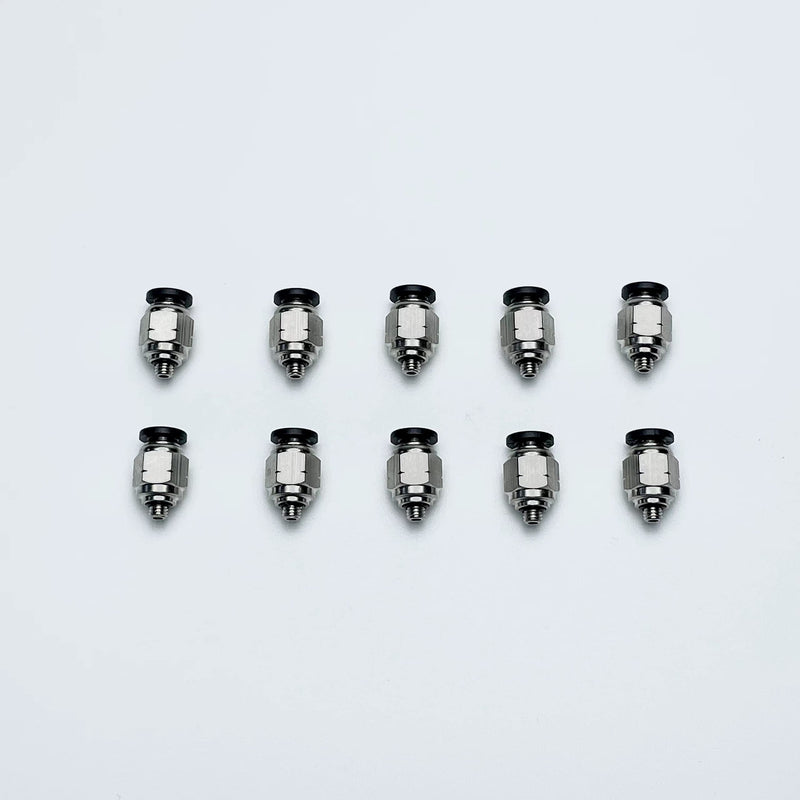[Australia - AusPower] - VETLEY Pneumatic PC1/4-U10 Male Straight Air Hose Connectors 1/4" Tube OD x 10-32 Inch UNF Thread Push to Connect Fittings (Pack of 10) 