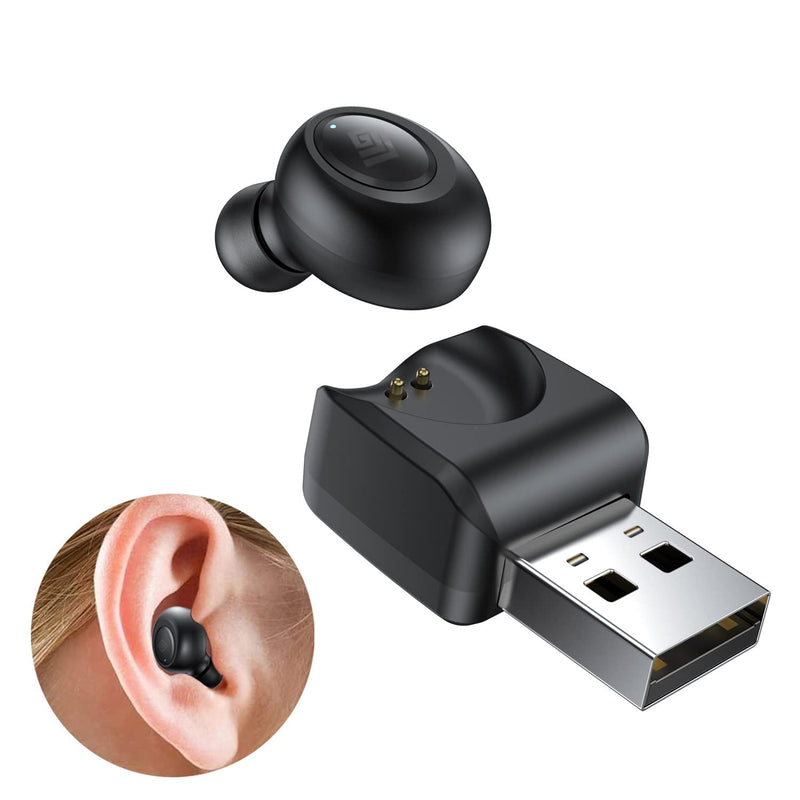 [Australia - AusPower] - LEZII X12 Mini Invisible Bluetooth Earbud, Single Wireless Earphone, Headset Handsfree, Cell Phone Bluetooth Earpiece with Microphone Noise Cancelling Wireless Headphone for iPhone Samsung Android 