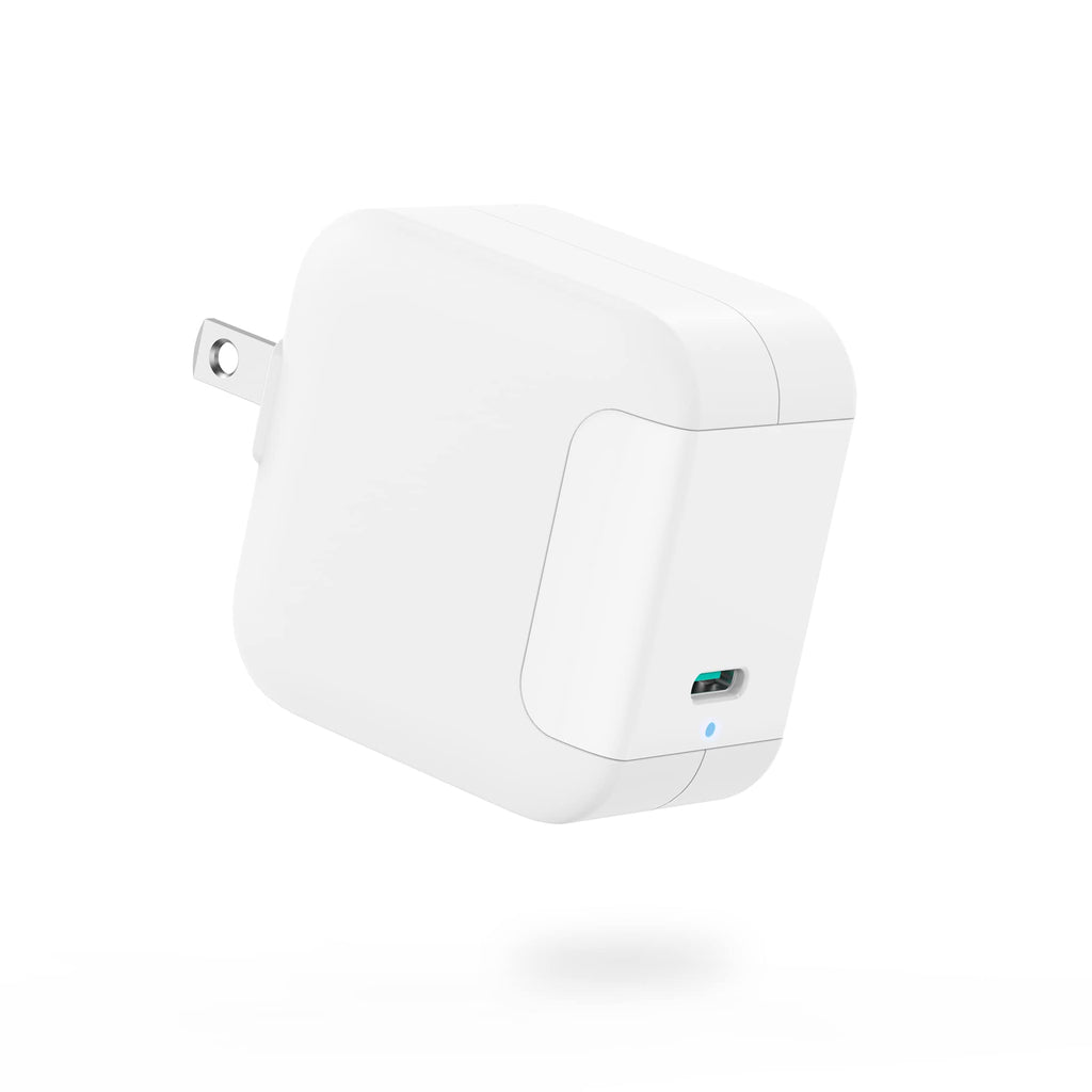 [Australia - AusPower] - USB C Charger 65W, GaN PD3.0 Fast Wall Charger, Ultra-Small Foldable Adapter, Compatible with iPhone 13 Pro 12 Pro Max MacBook Pro Air iPad Pro Galaxy S9 Samsung Galaxy S21 Note 10 USB-C-White 