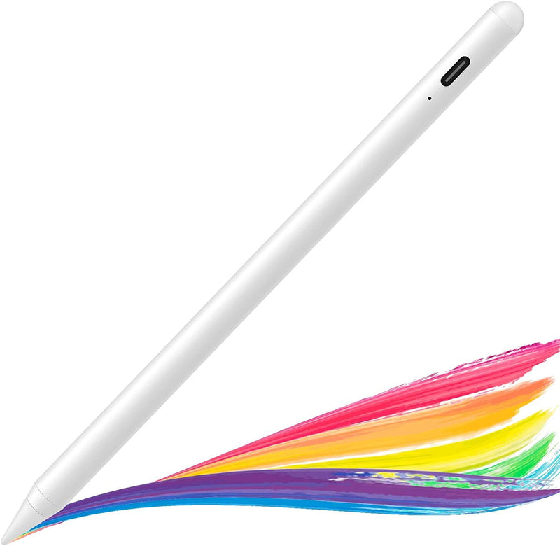 [Australia - AusPower] - Stylus Pen for iPad 2018-2021, Mixoo Rechargeable iPad Pencil Digital Pen with Palm Rejection Compatible with iPad Pro 11 1/2/3rd, Pro 12.9 3/4/5th, iPad 6/7/8th Gen, Air 3/4th, Mini 5/6th White-2 