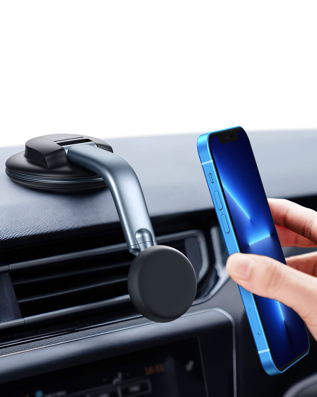 [Australia - AusPower] - Magnetic Phone Holder for Car [Super Stable & Never Block] Strong Magnet Phone Mount Car Fit for All Cell Phone with Thick Case Handsfree Car Phone Holder Mount Cell Phone Automobile Cradles Universal 