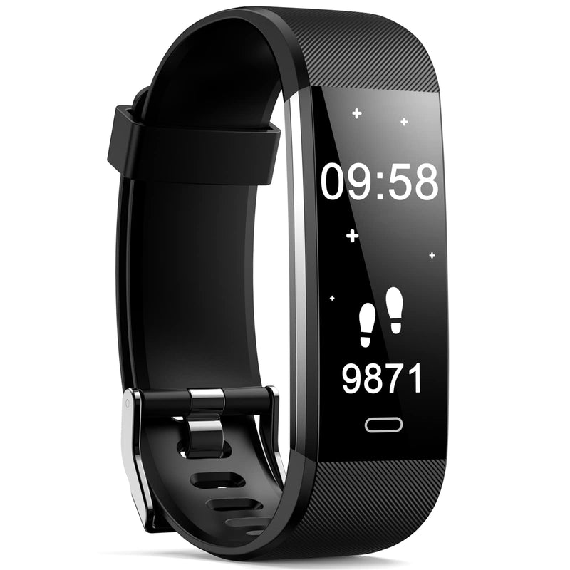 [Australia - AusPower] - Livikey Fitness Tracker, IP67 Waterproof Fitness Watch with Heart Rate Sleep Monitor, Pedometer, Calorie Counter, 14 Sports Mode Activity Tracker for Women Men Black 
