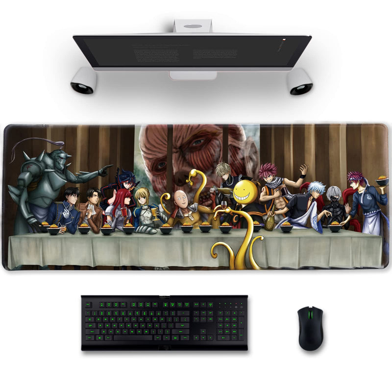 [Australia - AusPower] - Anime Character Mouse Pad for Computer - Anime Character Collection Saitama Eren Jaeger Gaming Large Mouse Pad Non Slip Rubber Mat, Desktop PC Laptop Office Big Mouse Pad 31.5x11.8x0.12inch 31.5in x 11.8in, Anime Character Collection 