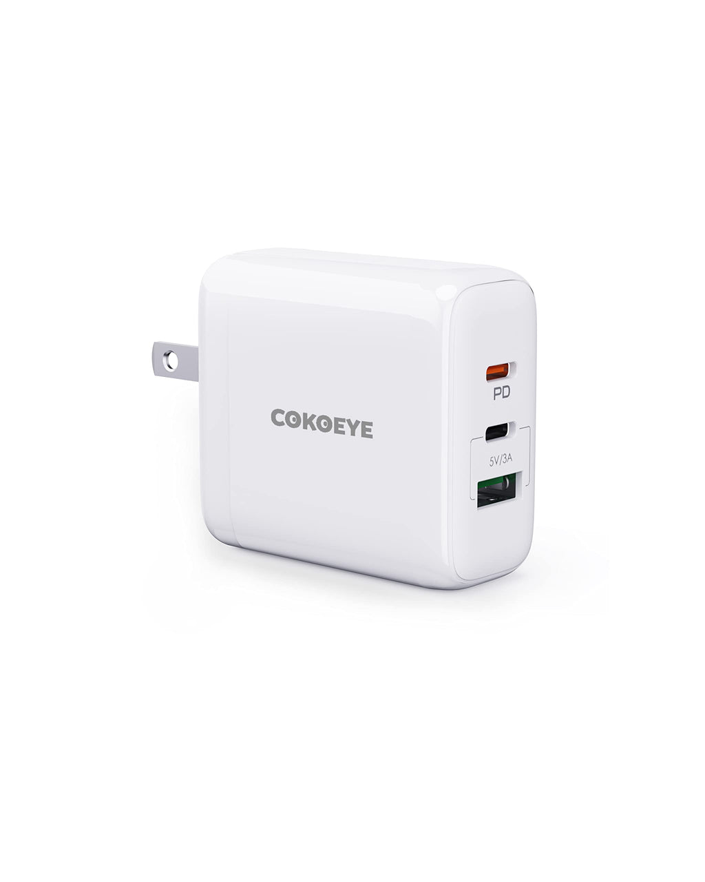[Australia - AusPower] - USB C Charger, COKOEYE 42W 3 Port Charger with 27W USB C Power Adapter, USB C Wall Charger with Foldable Plug for iPad/iPad Mini/iPhone 13/13 Mini/13 Pro/13 Pro Max/12/11, Pixel, Galaxy, and More 