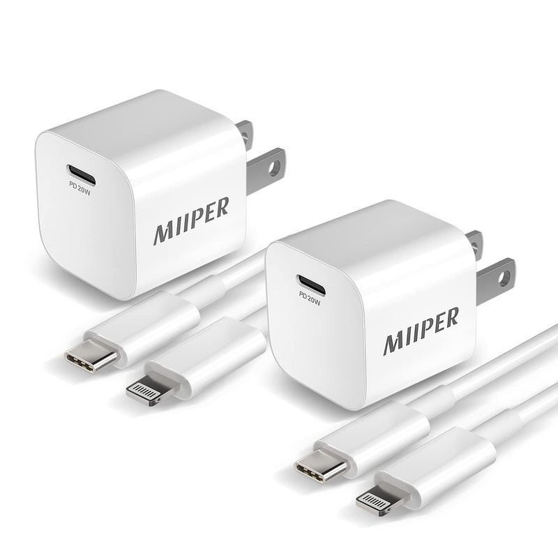 [Australia - AusPower] - iPhone 13 Fast Charger Adapter[2-Pack], 【Apple MFi Certified】 20W Type C Wall Charger Block Adapter with USB C to Lightning Cable Compatible with iPhone 13/13Pro/12/12 Pro Max/11/11Pro/11 Pro Max 