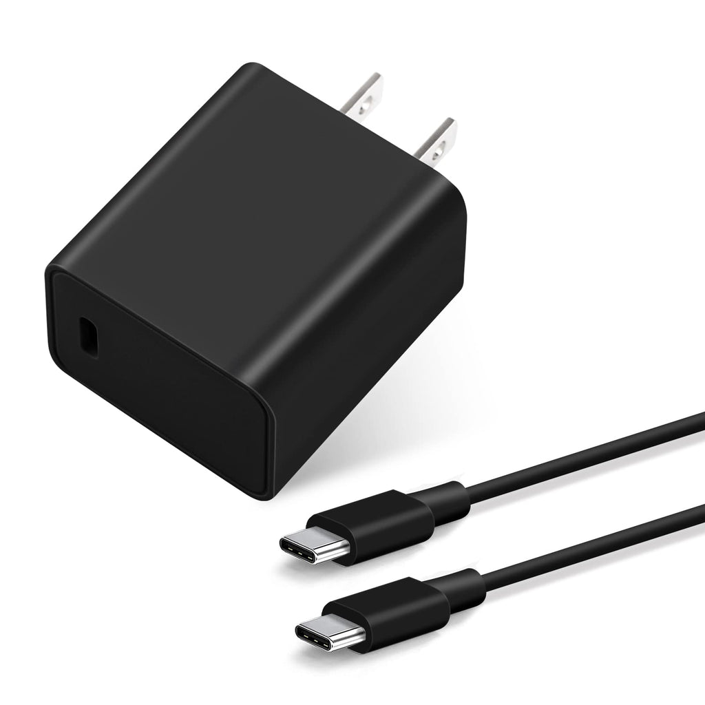 [Australia - AusPower] - Dericam USB C Wall Charger, Cellphone Power Adapter with 4.9ft USB-C to USB-C Cable, 20W PD Fast Charger Block Compatible for iPhone 13/12 Pro Max Mini Pixel Galaxy S20 S10 S9 iPad Mini/Pro (Black) 