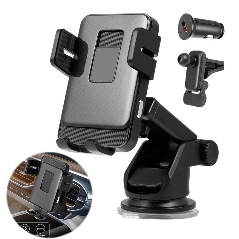 [Australia - AusPower] - Wireless charger, POLMXS 15W Wireless car charger mount auto clamping car phone holder mount wireless charging pad qi Fast wireless phone charger Windshield Dashboard Air Vent galaxy S 21 NOTE10(X02A) 