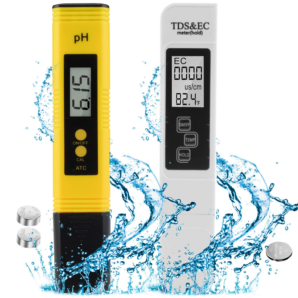[Australia - AusPower] - PH Meter and TDS Meter Tester Combo,Aideepen 0.01PH Pen & 0-9990 ppm High Accuracy 3-in-1 TDS EC Temperature Meter for Aquarium,Home Drinking Water and Pool 