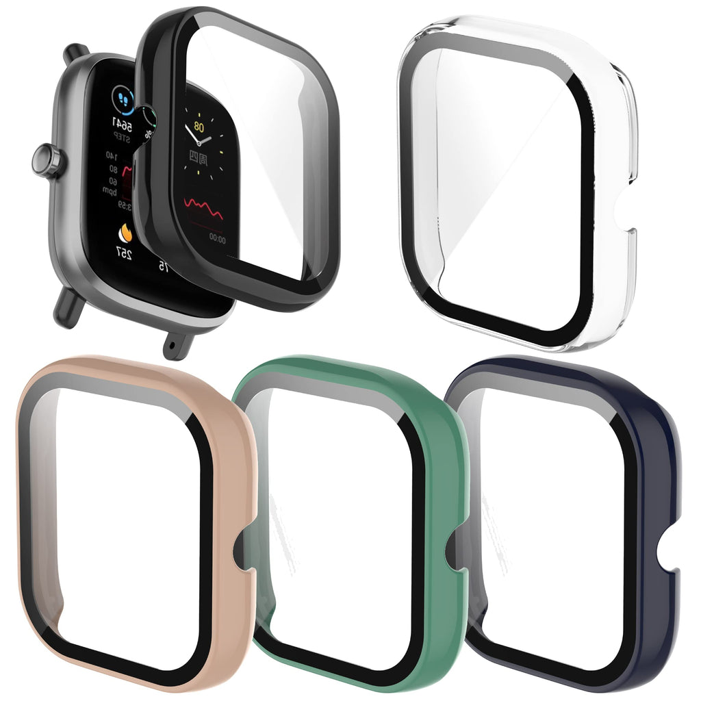 [Australia - AusPower] - Protective Case Compatible with Amazfit GTS 2 Mini Screen Protector,All-Around Case Hard PC Bumper Full Cover Shell Smartwatch Accessory Coverage Cases for Amazfit GTS 2 Mini (Not for GTS 2) 5Colors 