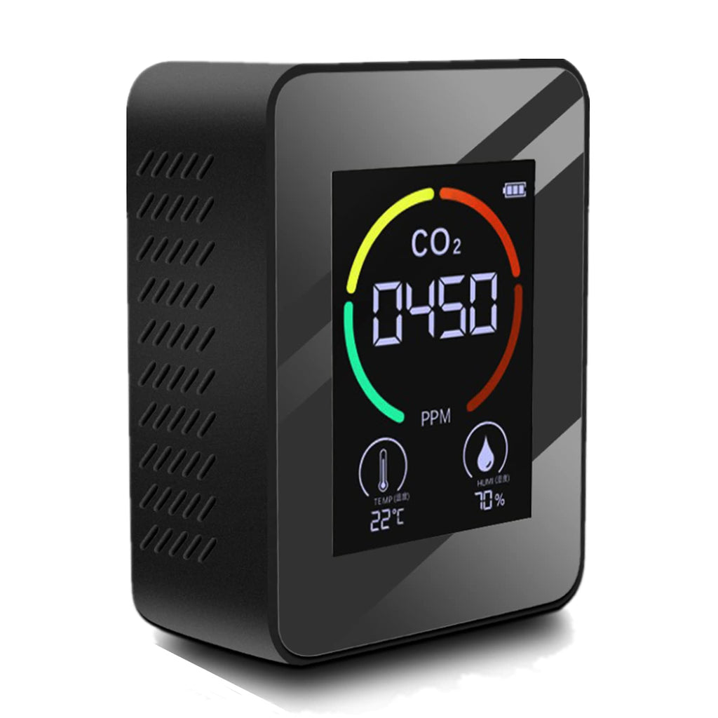 [Australia - AusPower] - Air Quality Monitor,Geevorks CO2 Detector TVOC Temperature & Humidity Meter with LCD Display,Carbon Dioxide Detector 400-5000PPM for Home Car Office School 