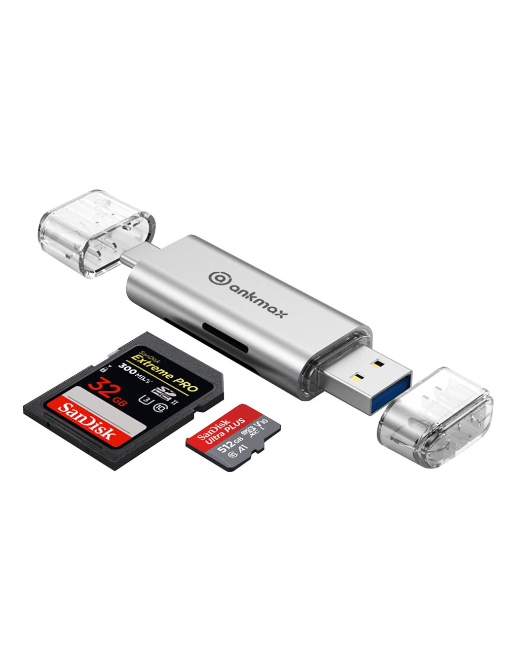 [Australia - AusPower] - USB C Card Reader Ankmax UC313S USB 3.0 Memory Card Reader OTG Adapter for TF, SD, Micro SD, SDXC, SDHC, MMC, RS-MMC, Micro SDXC, Micro SDHC, UHS-I for MacBook, Windows PC, Android Smartphone Tablet SD/microSD Reader 