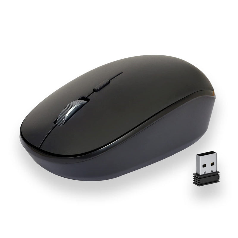 [Australia - AusPower] - Wireless Mouse for Laptop, ACOZYKITTEN 2.4G Noiseless Portable Mouse with USB Receiver, Ergonomics Cordless Computer Optical Silent Mice for Windows PC, Tablet, Laptop, Mac - Black B1-Black 