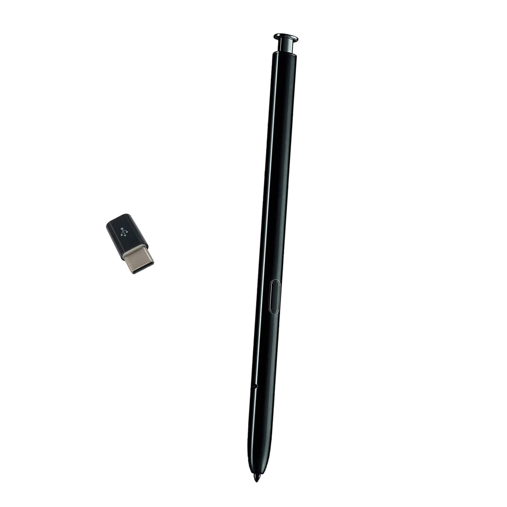 [Australia - AusPower] - Black Note 10 Stylus Replacement for Galaxy Note 10 Note 10 Plus Note 10, 5G Stylus Pen Touch S Pen with Type-C Adapter(Without Bluetooth 