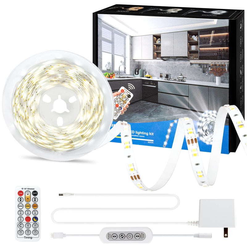 [Australia - AusPower] - 9.8Ft Under Cabinet LED Lighting Kit, LED Strip Lights with Remote Dimmer Under Counter Lights for Kitchen 3000K-6000K Dimmable, with Timing, Memory Function, for Cabinets 9.8Ft 