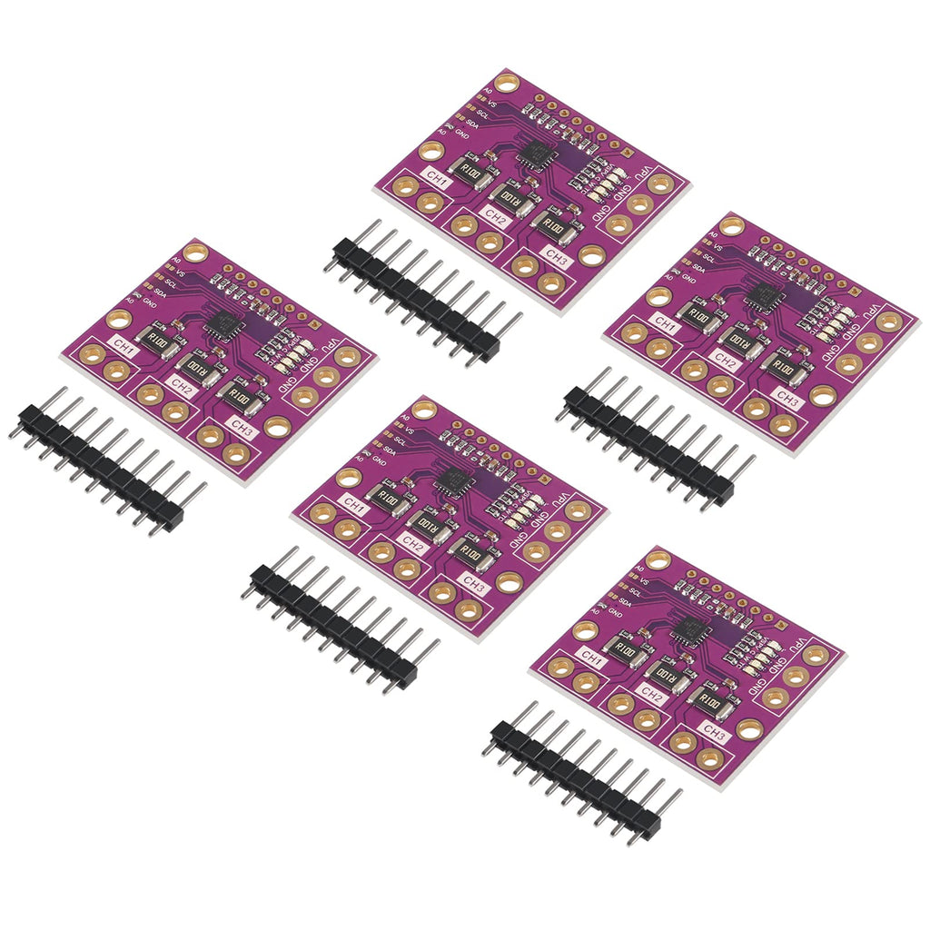 [Australia - AusPower] - UMLIFE 5PCS INA3221 Triple-Channel Shunt Current Voltage Monitor Sensor Power Monitoring Control Module Low Side/High Side I2C Output Re INA219 Module Purple 