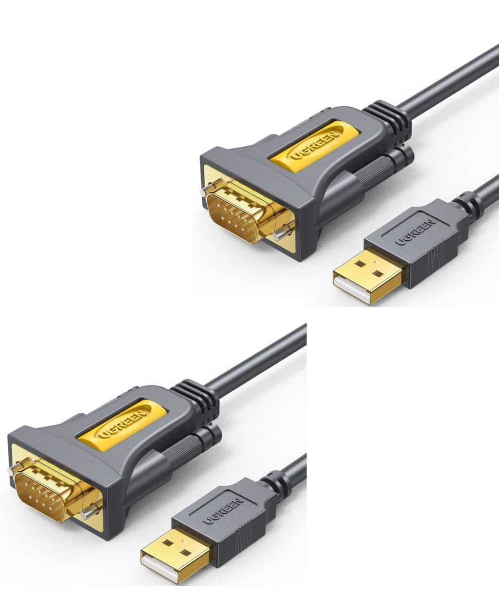 [Australia - AusPower] - UGREEN USB to RS232 Adapter Serial Cable DB9 6 FT Bundle 3FT 