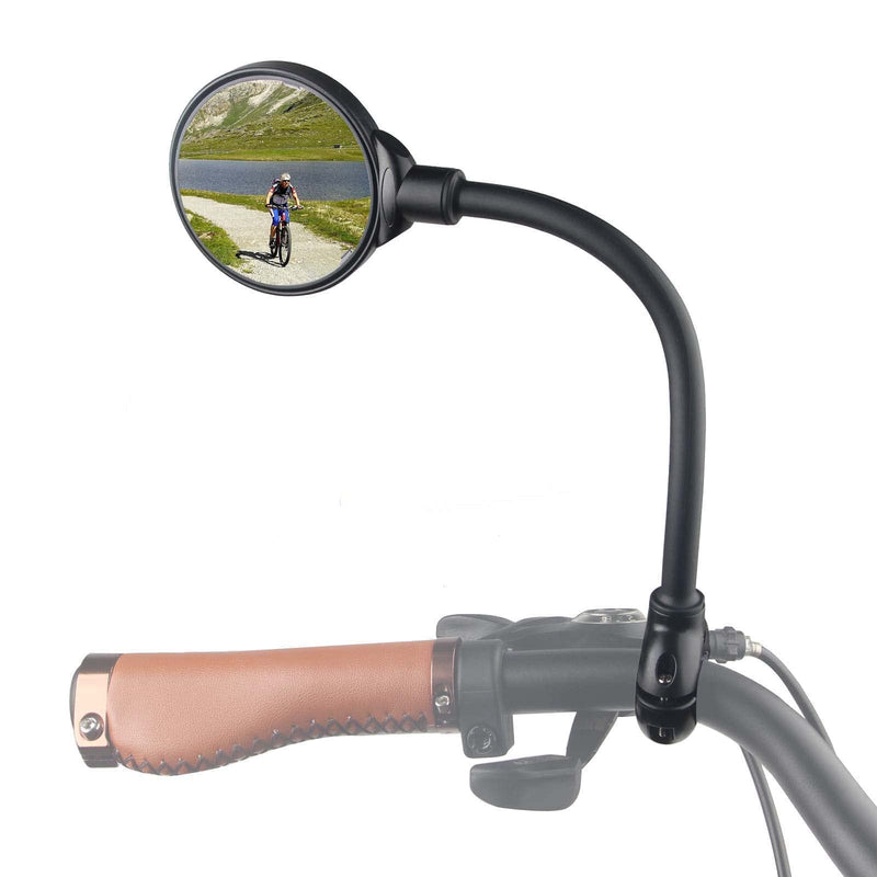 [Australia - AusPower] - Bike Mirror, Bicycle Rear View Handlebar Mirrors Wide Angle Acrylic Convex Safety Adjustable Rotatable Scratch Resistant Shockproof Aluminum Tube Bike Mirrors for Mountain/Kids/Ebike Bikes 